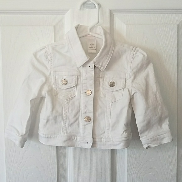 Janie and Jack White jean jacket 6 to 12 months ne - Picture 1 of 2
